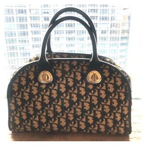 Christian Dior black  monogram handbag purse